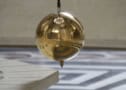 Close-up detail of the Foucault’s pendulum in the Pantheon in Paris