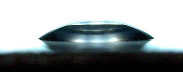 <b>Oil not so slick</b> Hanging droplets experience more resistant to flow