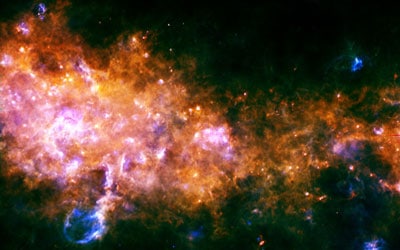 Part of the Milky Way where hundreds of stars are born