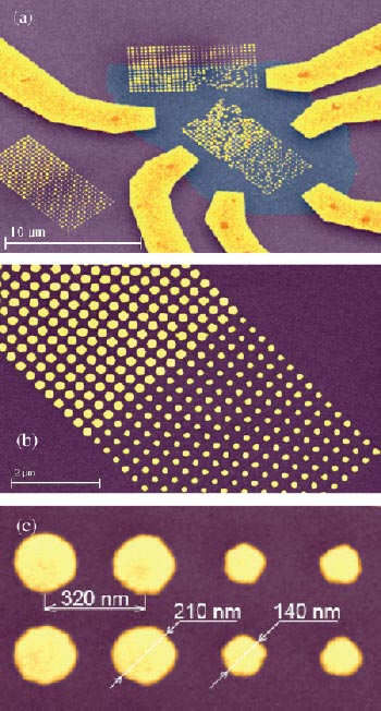 False-colour SEM images of SERS sample