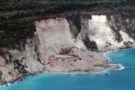 Photograph of landslide, Haiti coastal area, 2010