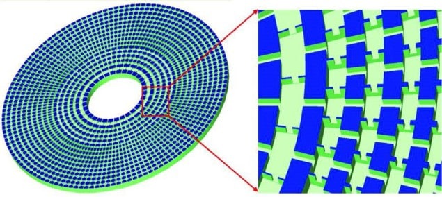 Drawing of the acoustic cloak and its cavities and channels