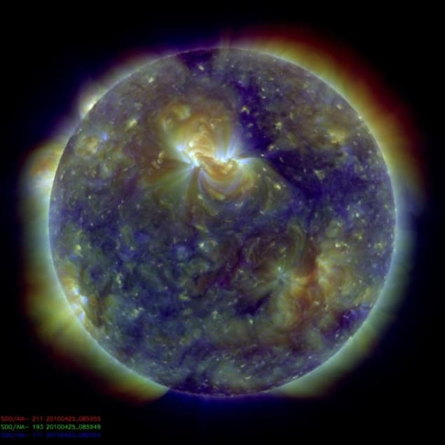 Extreme ultraviolet image of the Sun