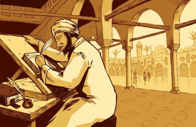 An illustration of Ibn al-Haytham