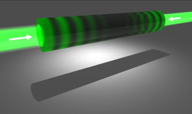 Graphic of a time-reversed laser made from silicon
