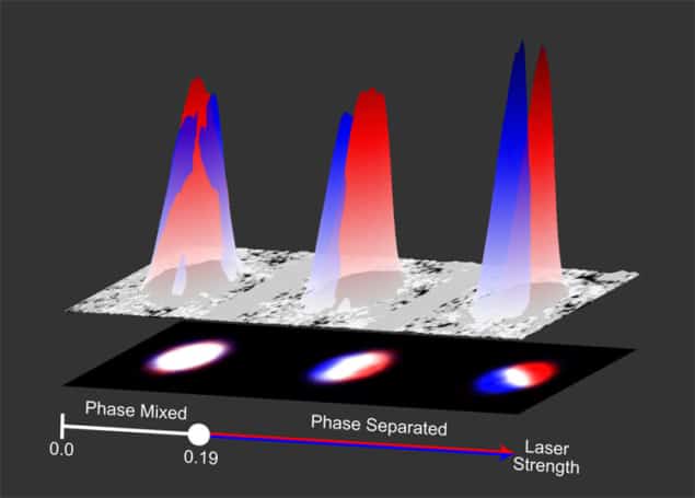 BEC data showing the separation of up and down spins