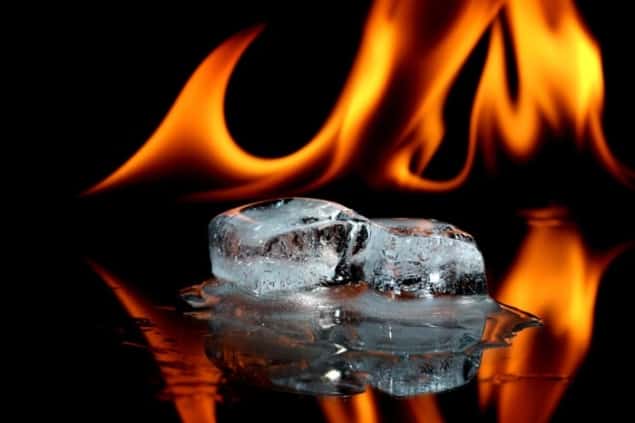 Photo of ice and fire