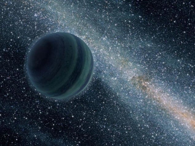 Artist's impression of an unbound planet
