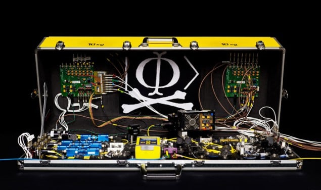 Photograph of the suitcase containing the hacking equipment