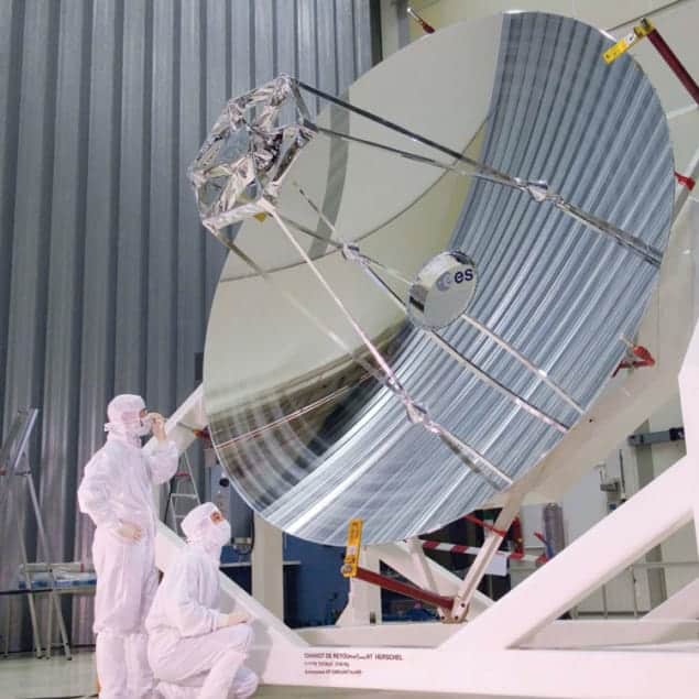 Photo of mirror from the Herschel space telescope