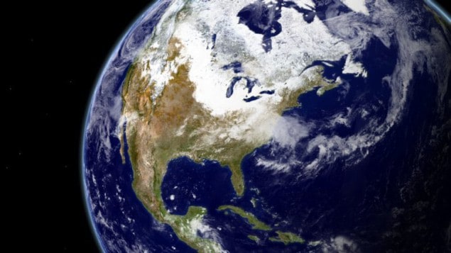 Composite satellite image of North America