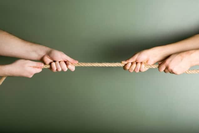 Photograph of a tug-of-war