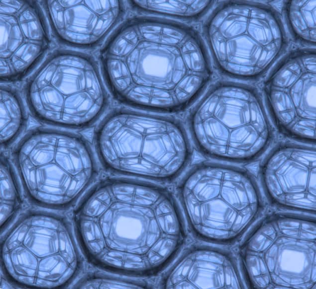 An image of the Weaire-Phelan foam