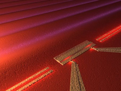 An artist's impression of the quantum microphone