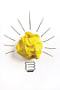 Light bulb made from screwed up paper