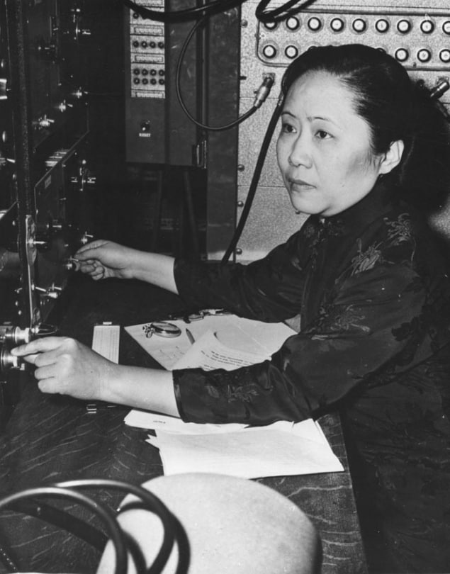 Black-and-white photo of a young Chien-Shiung Wu
