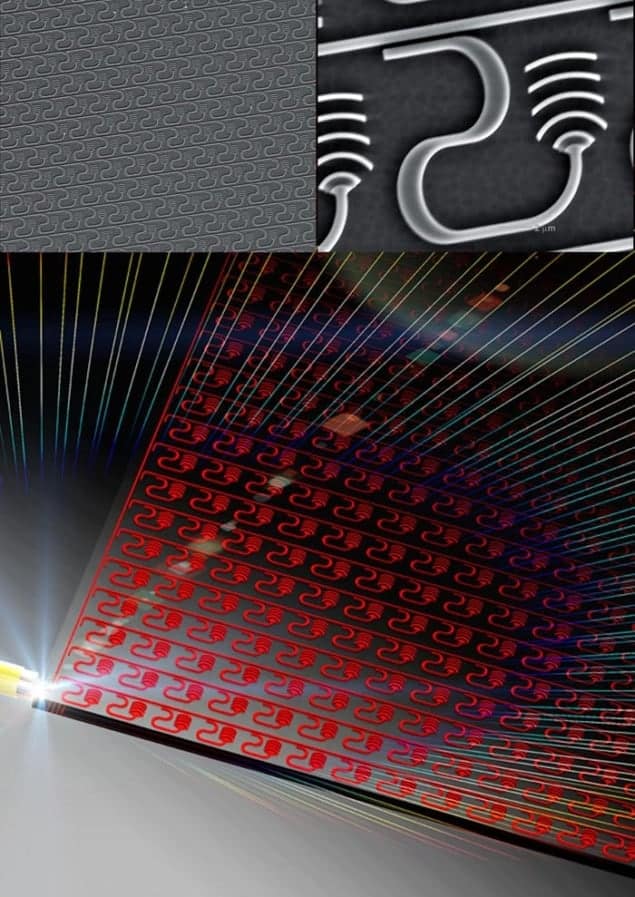 Images of the integrated optical phased array