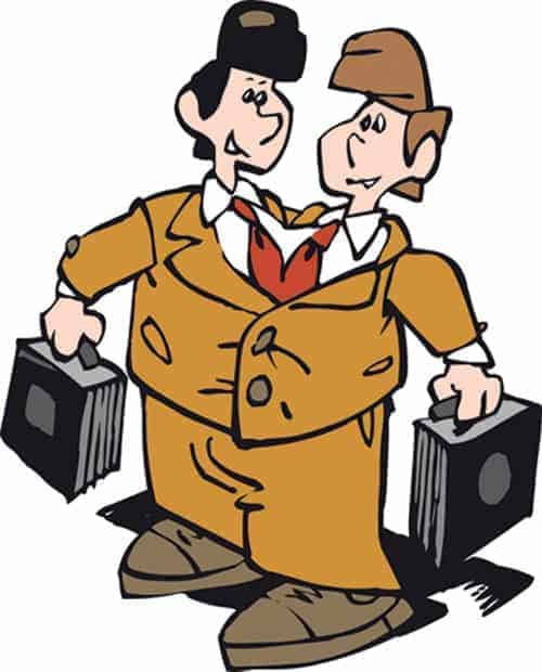 Cartoon of two people sharing the same space