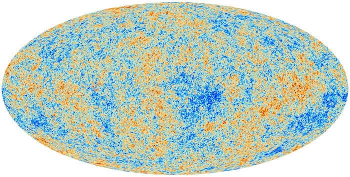Map of the cosmic microwave radiation background