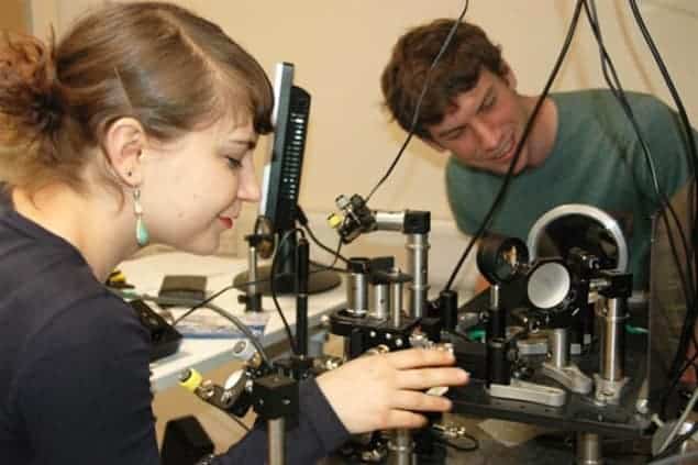 The Southampton team at work in the lab