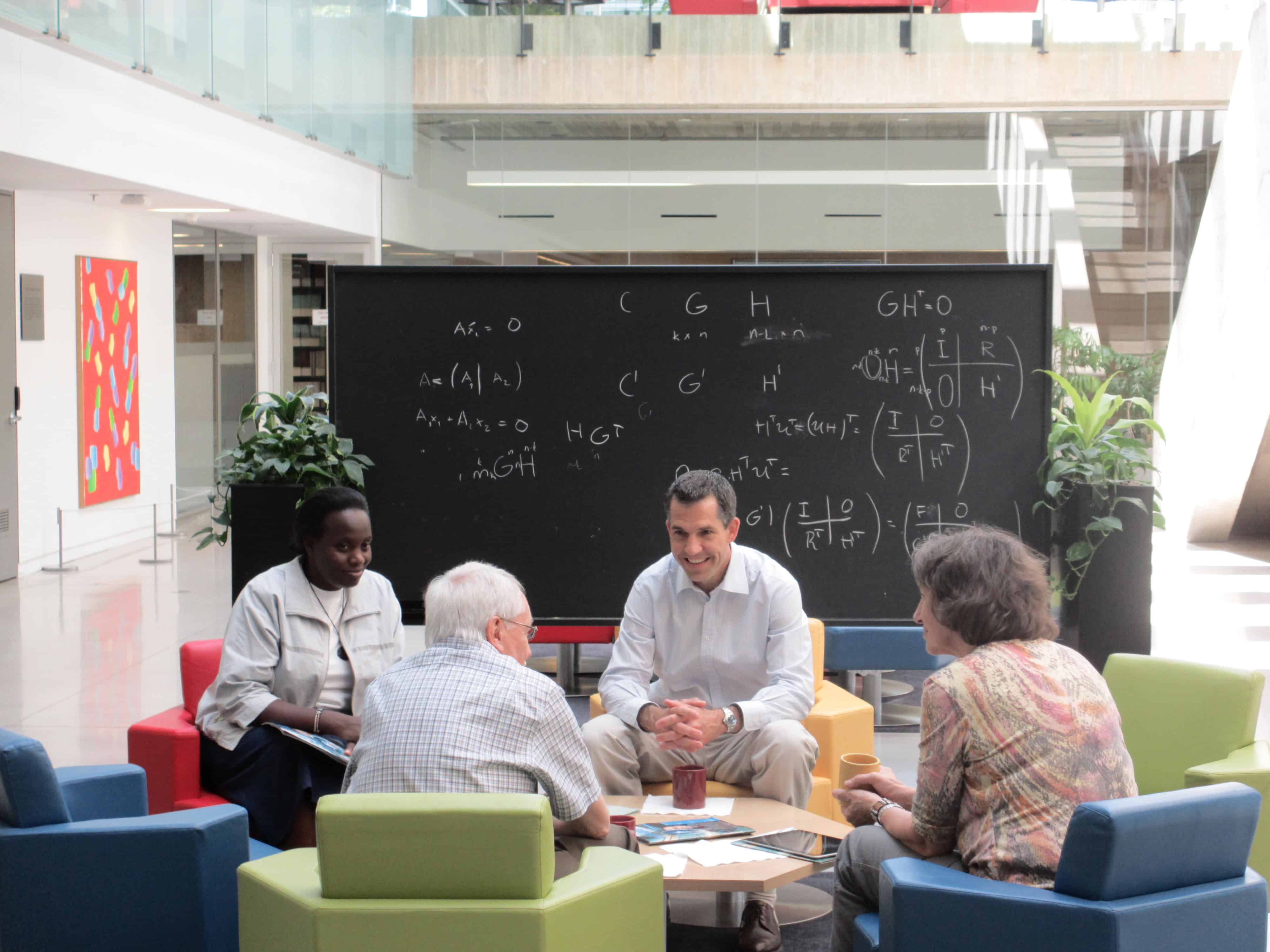 Blackboards and equations galore at the PI