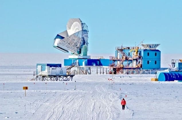 Photograph of the South Pole Telescope