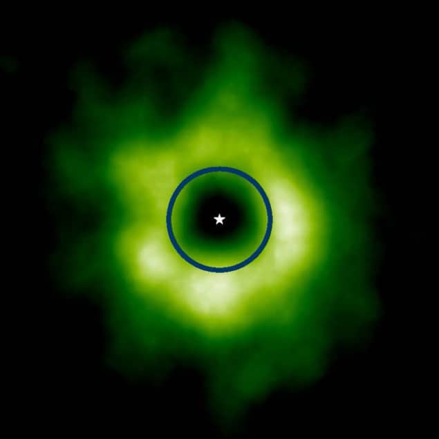 ALMA image showing CO snow region around TW Hydrae