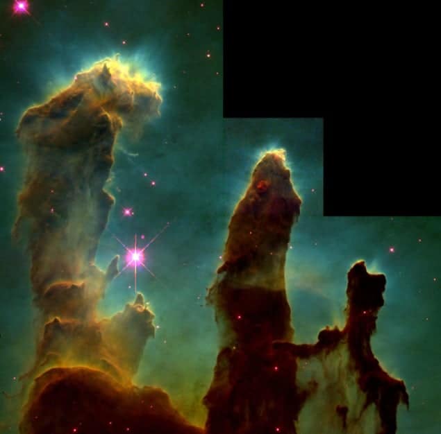 Image of dust and gas pillars in the Eagle Nebula