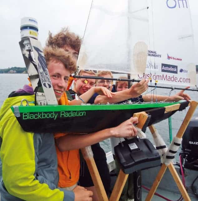 Photo of students at the SailBot 2013 &quot;robotic sailing regatt&quot;