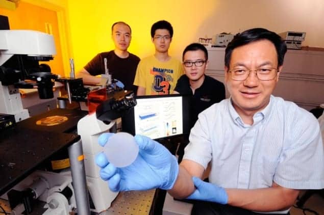 Zhong Lin Wang and his research team in the lab