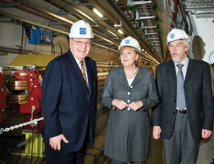 Angela Merkel visiting CERN