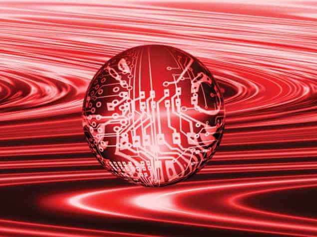 Artist's impression representing the ideas of quantum computing: an electronic circuit superimposed on the orbitals of an atom Artist's impression representing the ideas of quantum computing: an electronic circuit superimposed on the orbitals of an atom