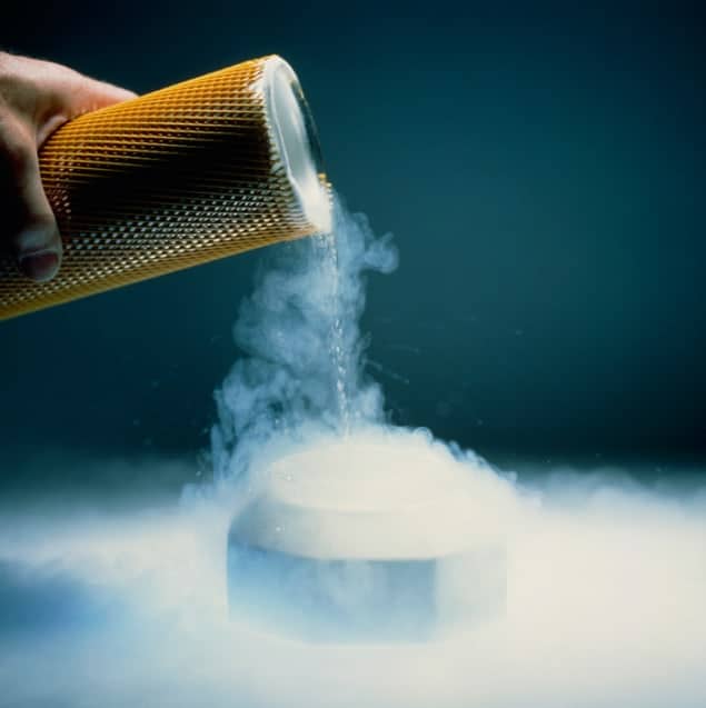 Photograph of liquid nitrogen