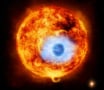 An artist's illustration of exoplanet HD 189733b