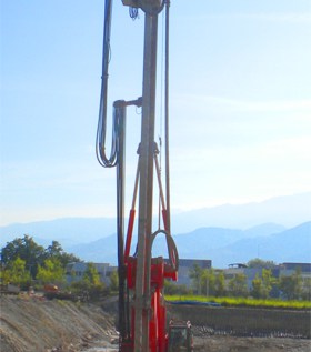 Photograph of the seismic cloak test site