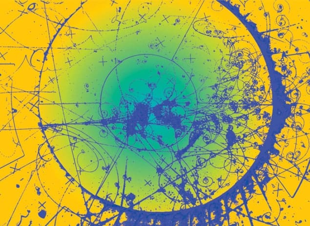 Spiralling tracks from a bubble chamber record a muon neutrino interacting with a neutron