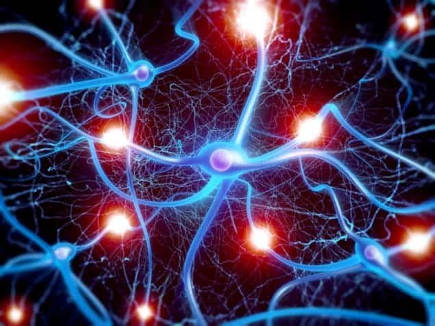 Artist's impression of firing neurons