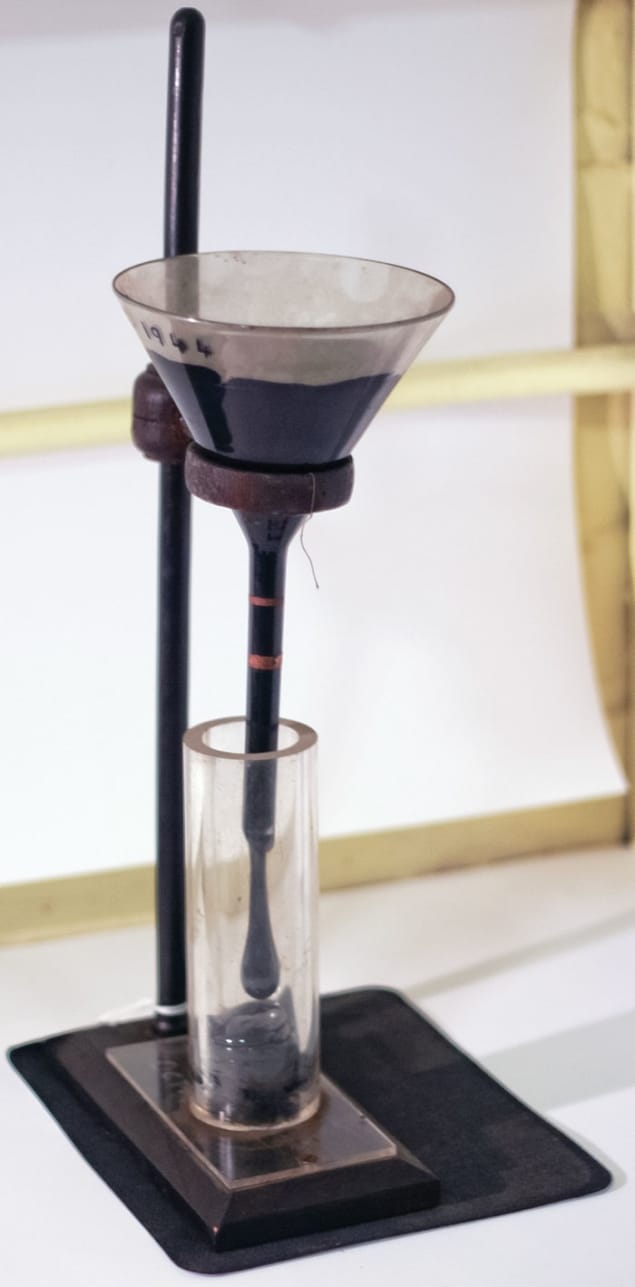 Photo of the Trinity College Dublin pitch-drop apparatus