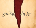 An artist's illustration of the Boltzmann equation being ripped up