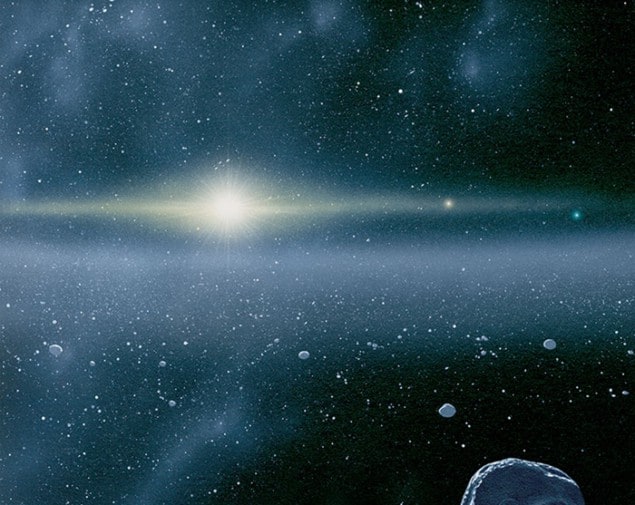 Artistic impression of a view of the Sun from within the Kuiper belt
