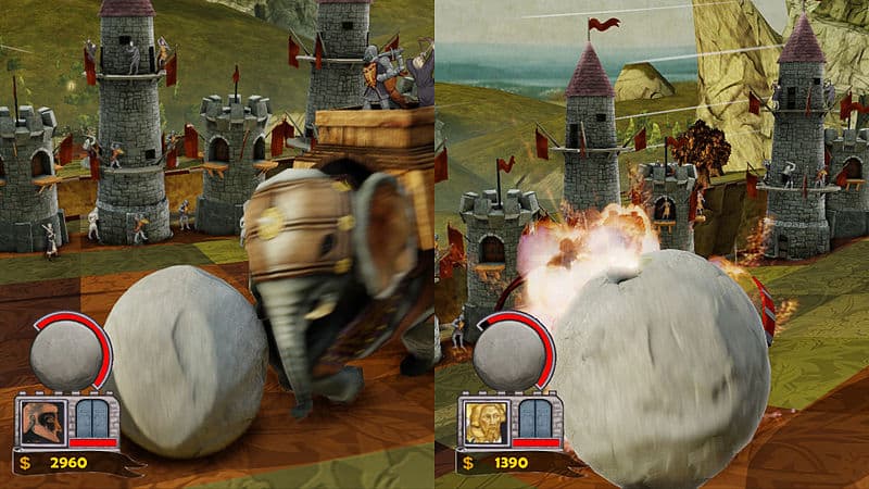 Screenshot from Rock of Ages computer game