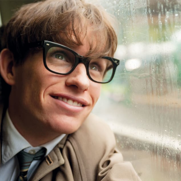 Photo of actor Eddie Redmayne playing Stephen Hawking in the film The Theory of Everything Photo of actor Eddie Redmayne playing Stephen Hawking in the film The Theory of Everything