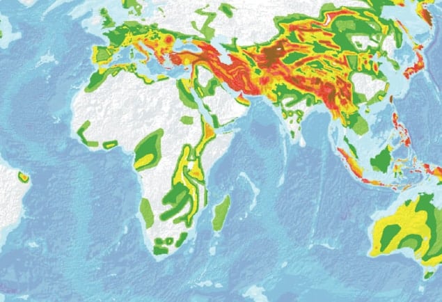 A seismic hazard map