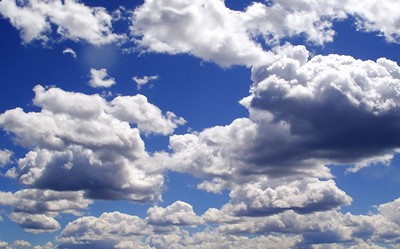 Image of clouds in a blue sky