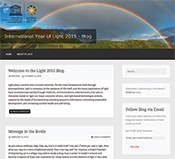Home page of the International Year of Light Blog