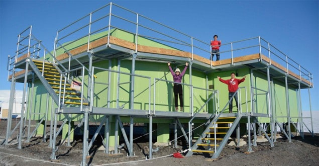 Photograph of Cao Chen and colleagues at Arrival Heights