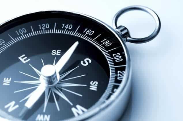 Photograph of a compass
