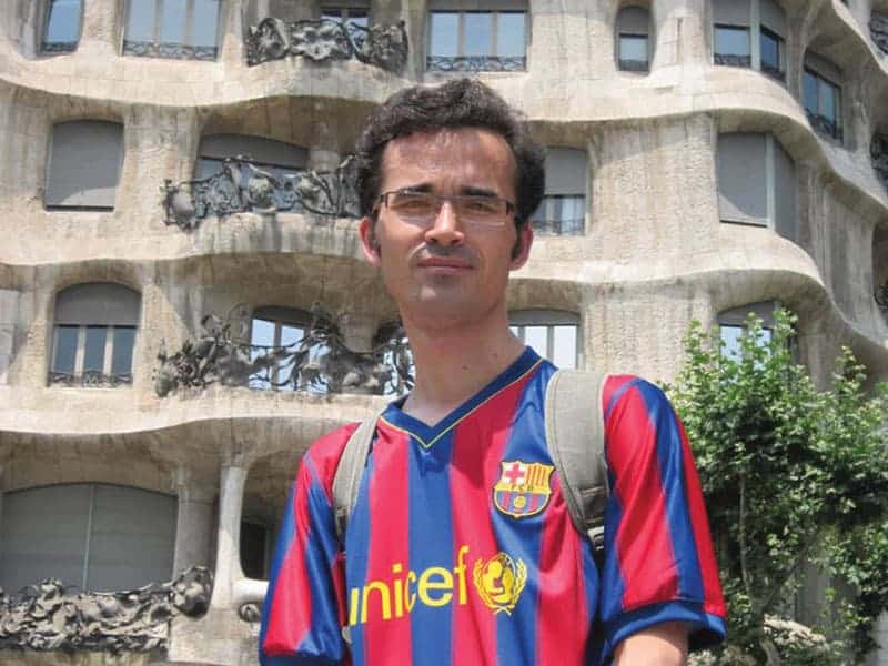 Photograph of the jailed Iranian physicist Omid Kokabee