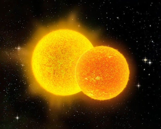 Artistic impression of a binary star system