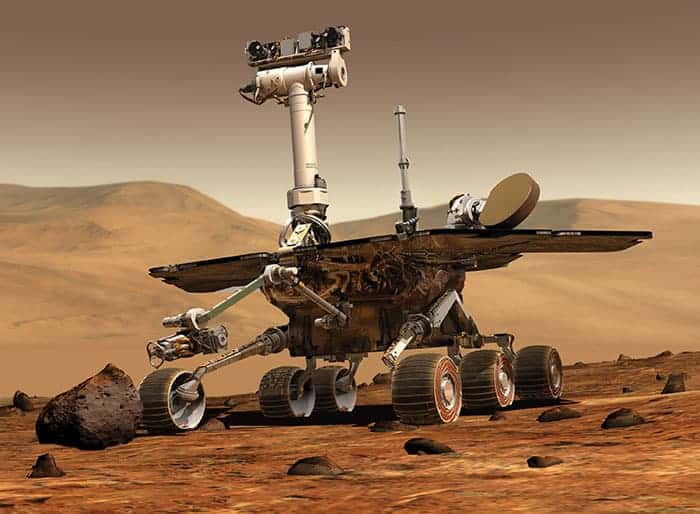 Photo of a NASA Mars rover